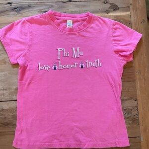 Phi Mu sorority t shirt for youth